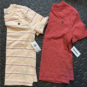Old Navy Kids Short Sleeve Tees - Red and Tan